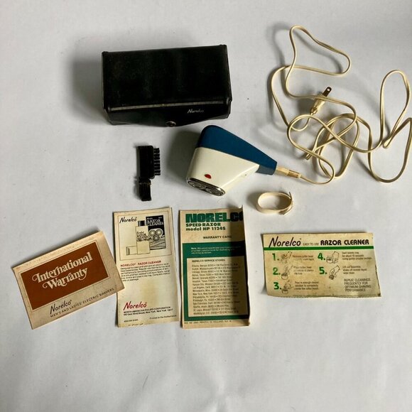 Vintage Norelco Speedrazor in Case w/Papers Electric Razor Speedshaver Shaver - Picture 1 of 9